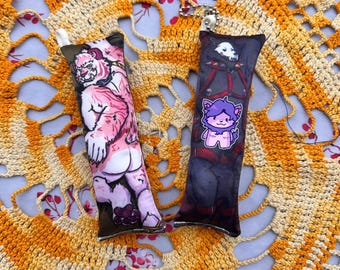 NSFW Furry Dakimakura Keychain - tiger skulldog