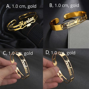 Customized Name Bracelet / Personalized Custom Bangle Stainless Steel Jewelry / Handmade Charm image 2