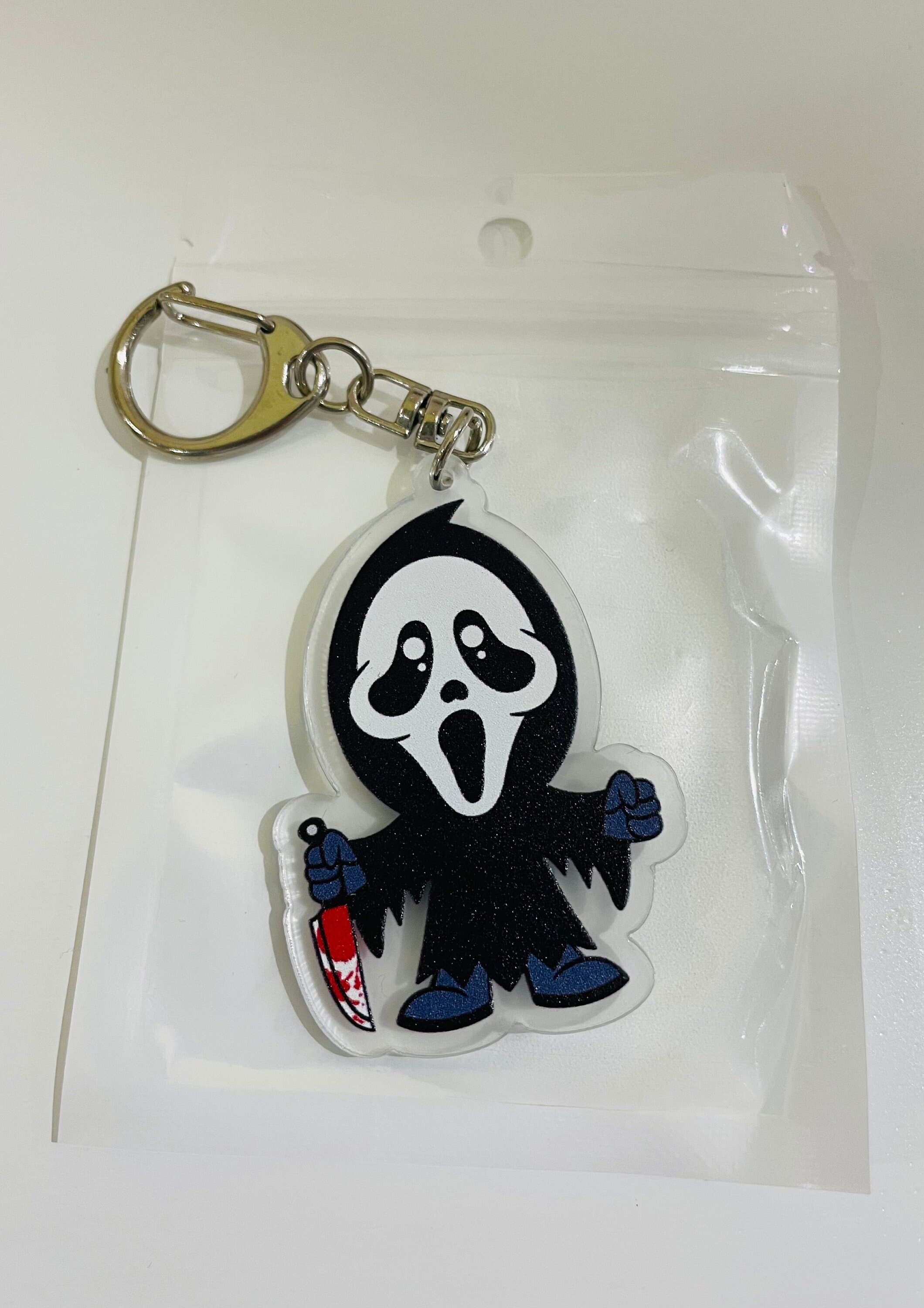 Scream Ghost Face Ghostface Keyring Keychain Horror Spooky Etsy