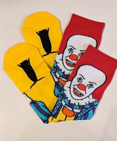 IT Pennywise Original socks Adult - 1990 - horror fans - UK seller Secret Santa Christmas