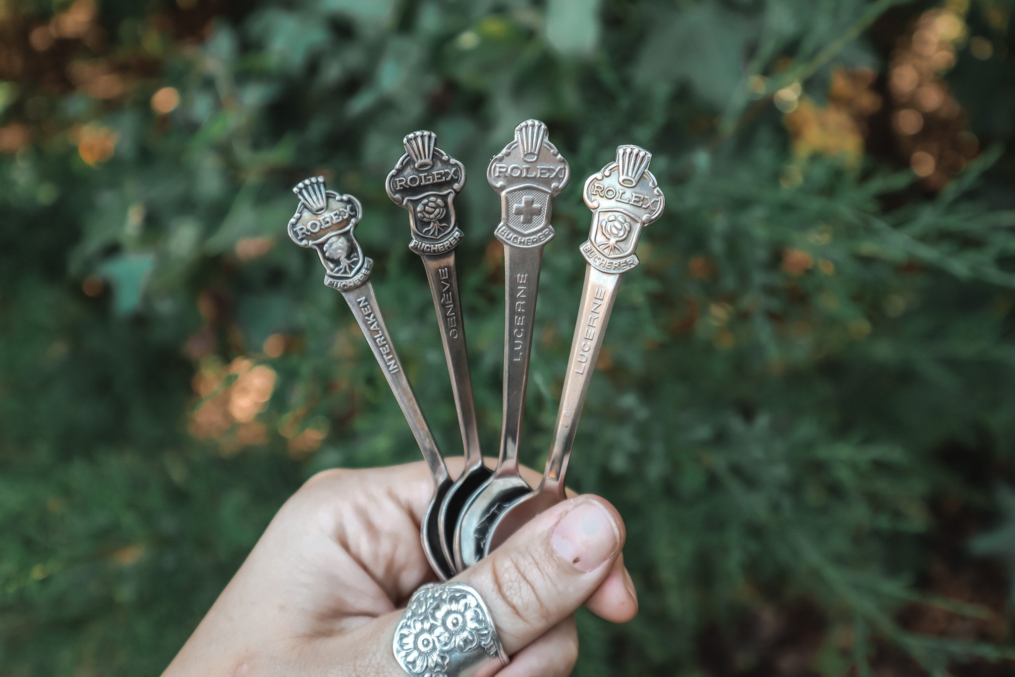 60's ROLEX ヴィンテージスプーン　リング　ハンドメイド Vintage Rolex Spoon Ring - Etsy