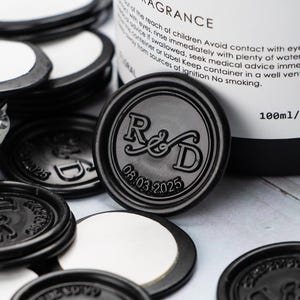 Black Self Adhesive Wax Seal, Save the Date Seal Sticker, Adhesive Seal Stickers, Handmade Wax Seal Stickers, Wedding Wax Seal Stickers
