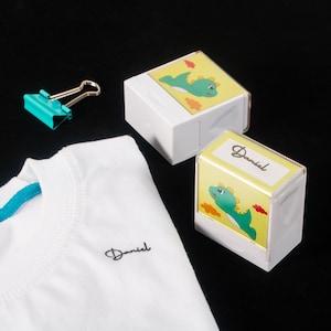 Timbro con nome per abbigliamento personalizzato per bambini in età scolare, ritorno a scuola, pennarello per abbigliamento personalizzato, tessuto tessile, nome personalizzato, impermeabile