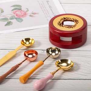 Spoon for wax stamp, Sealing Wax spoon for wax stamp, Wax Stove, Wax Furnace, Wood spoon for wax stamp, Wax Sealp Tool Stams