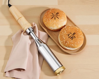 Custom Burger Stamps, Custom Burger Branding Iron, Personalized Burger Branding Iron with Your Logo, Bread Stamp, Bakery Branding Stamp