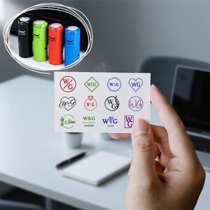 12 mm mini draagbare klantenkaartstempel, personaliseer uw eigen logo-stempel, zelfinktende kleine ronde stempel, mini-stempels voor planners, gepersonaliseerde schattige kleine stempel