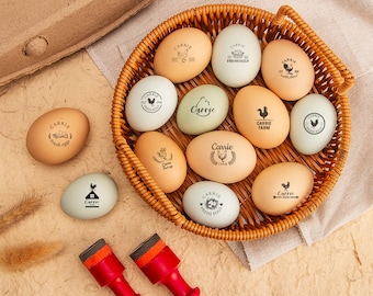 Egg Labels, Mini Egg Stamp, Farm Stamp, Eggs Stamp, Fresh Egg Stamp/ Custom Egg Stamp/ Personalized Rubber Egg Stamp/ Butt Nugget Egg Stamp