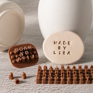 Timbri con lettere in argilla | Mini francobollo | Set di timbri numerici | Mini Numero | Strumenti per la ceramica | Timbro in argilla polimerica | Timbro per ceramica | Timbro di argilla