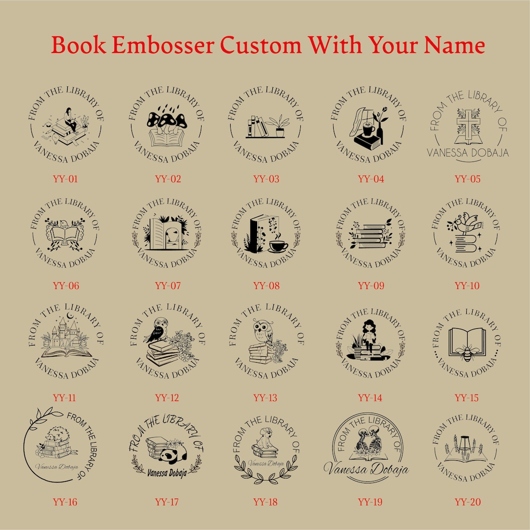 From the Library Of(book Image Logo Custom), Custom Hand Embosser ...