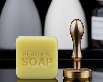 Custom Stamp For Soap, Stamp for Soap Maker, Soap Stamp Custom Your Logo, Soap Cutter and Stamp, Custom Soap Stamp in Brass, Soap Mold Stamp