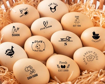 Personalized Egg Rubber Stamp,Custom Fresh Egg Stamp,Hens Egg Stamp,Ducks Egg Stamp,Personalized Egg Box,Egg Carton Stamp,Duck Egg Stamp