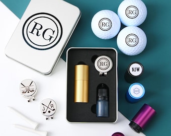 Sello de pelota de golf personalizado, regalo de Navidad o del Día del Padre para golfistas, regalo de golf para papá, marcador de pelota de golf con monograma personalizado