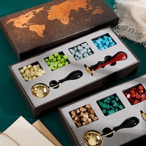 Kit de cachets de cire, best-seller ! Kit de cachets de cire avec initiales personnalisées, tête de cachet de mariage, cachets de cire personnalisés, cachet de cire personnalisé selon votre design.