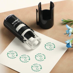 Customized Self Inking Loyalty Card Stamp, Add Your Business Logo, Custom Small Stamp, Coffee Card Stamp, 12 mm Logo for Loyalty Stamp
