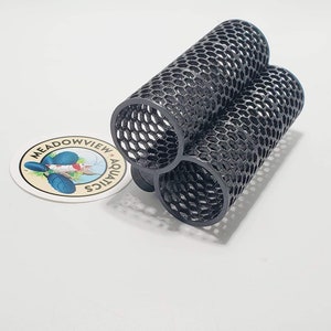 Dual Tube Hive Hide with Magnetic Mount - Moss Ledge and Plants, Aquarium or Terrarium, Perfect Plant Accessory