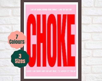 Kool Aid // Got My Hands Around Your Throat //Lyric Inspired Print // Rock Metal Alternative Lyric Poster