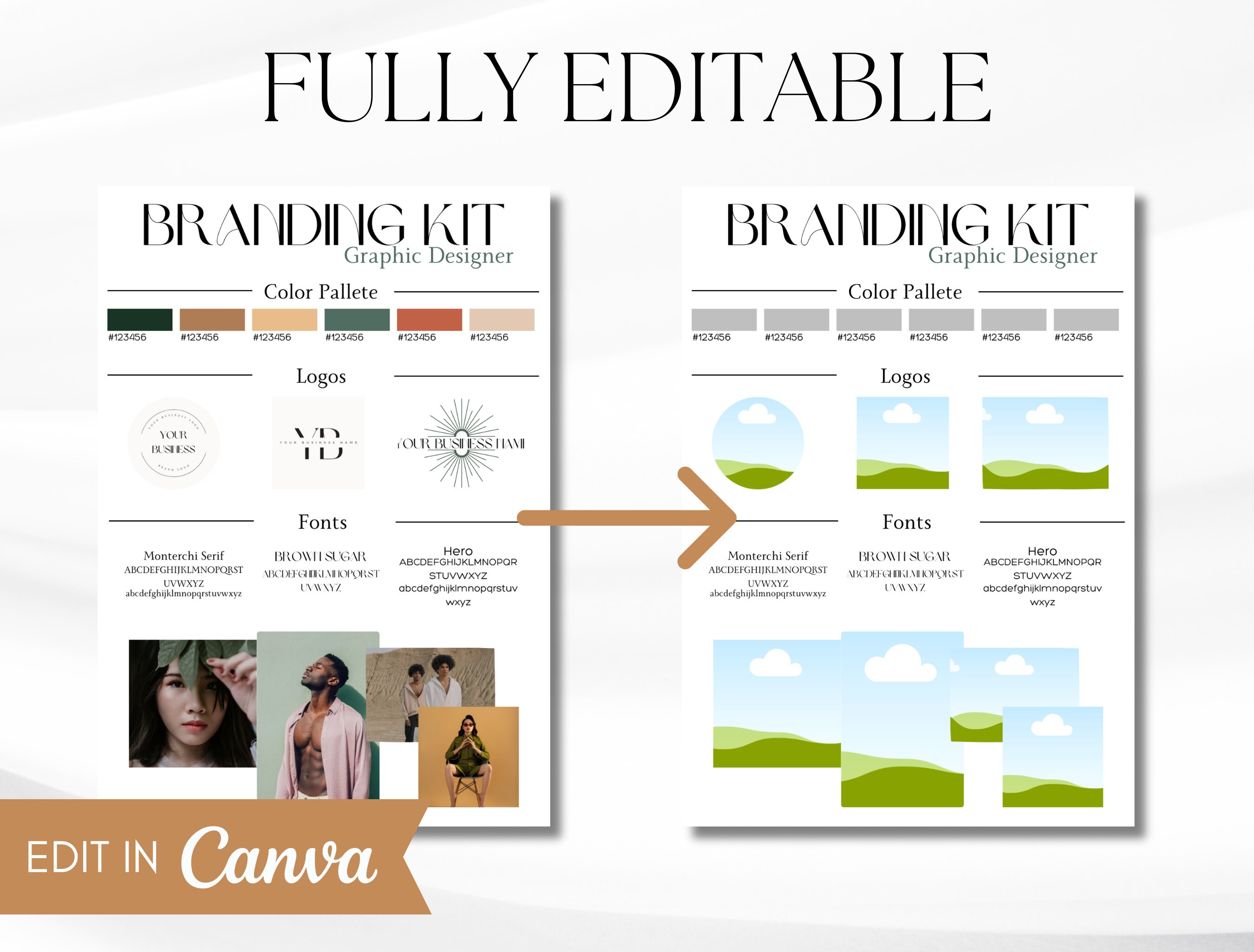 Editable DIY Branding Kit Template Digital Download Fully Etsy