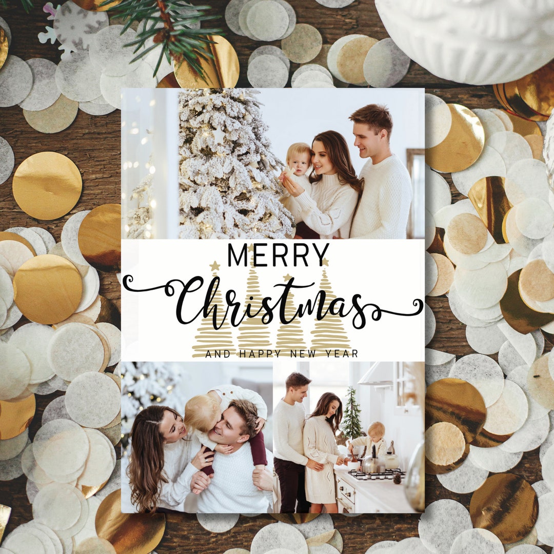 Editable Canva Christmas Card Template Personalize Festive - Etsy