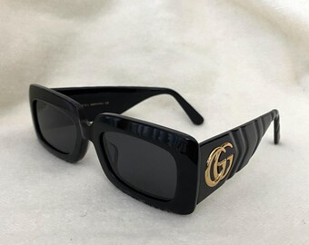 GUCCI GG 3141 Gold Pink Oversized Sunglasses Vintage 00s - Etsy display picture 1