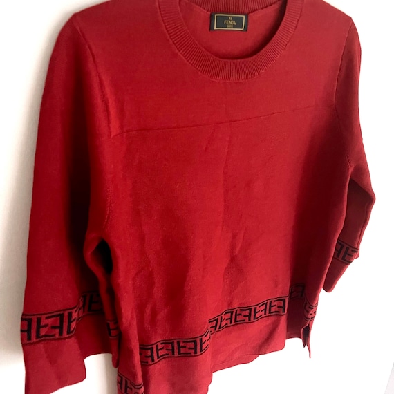 Vintage Fendi red low key shortsleeves tee - image 4