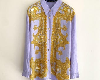Vintage Versace medusa purple shirt