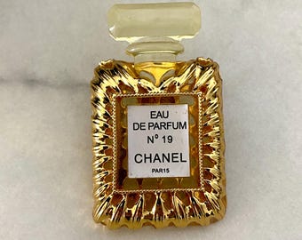 Vintage Chanel perfume pin brooch