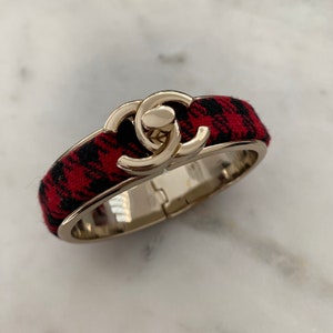 Classic Chanel quilted bangle bracelet