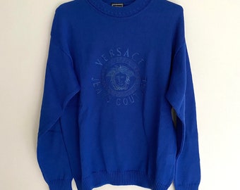 Versace vintage Medusa Blue hoodie