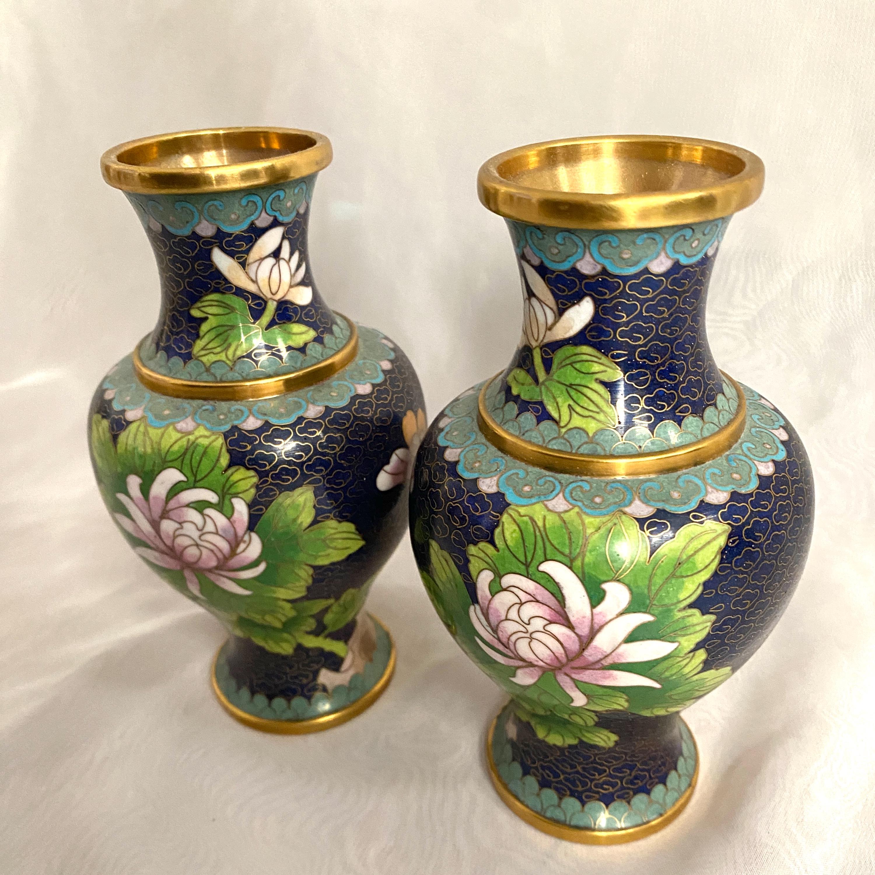 中国製ヴィンテージ七宝花瓶（816g） - Etsy 日本