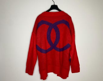 Chanel vintage red sweater clothing