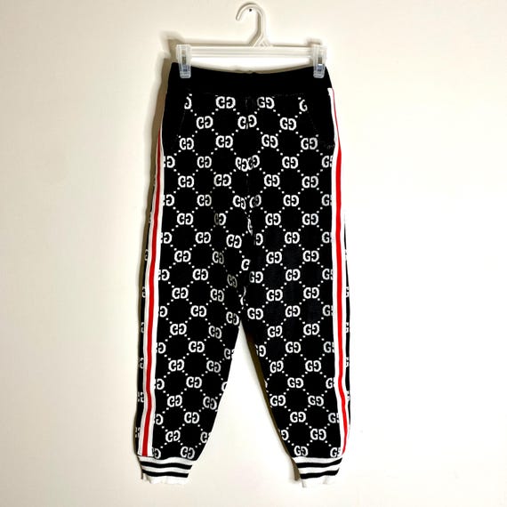 Gucci Classic Monogram Logo Pants - Etsy
