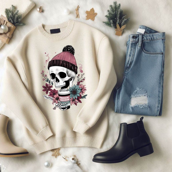 Freezin season skeleton PNG | INSTANT download | trendy png | skeleton png | christmas png | sublimation | DTF | trending sublimation