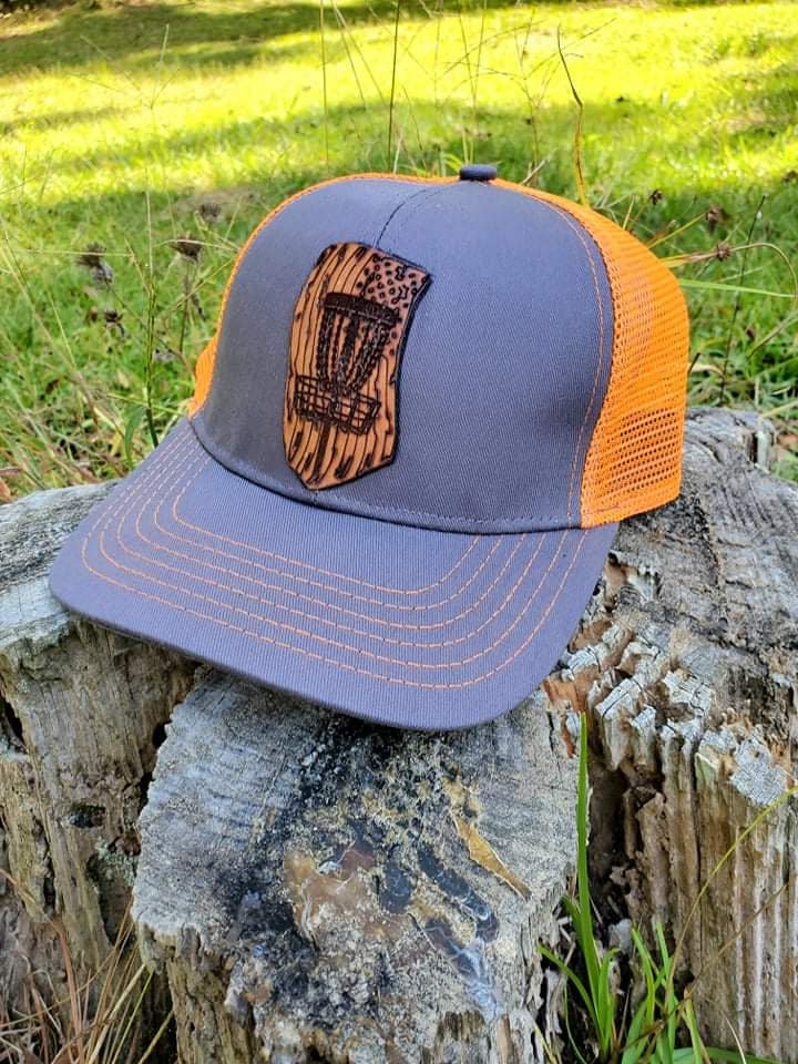 Genuine Leather American Flag Disc Golf Trucker Hat Etsy