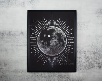 Foil Moon Print