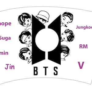 BTS Starbucks Cup Svg Png Full Wrap, BTS LY Cup Svg, Bts Love Yourself Cup Svg, Bts Cricut, Starbucks 24oz Cold Cup, Bts Starbucks Cup Svg