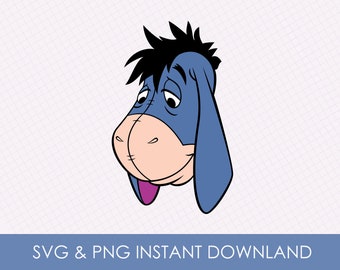 İyor Svg Png, Iyor, Winnie e Pooh Svg Png, Winnie the Pooh, Cartoon Svg, Gift for Kids, Instant Digital Download, per Cricut o Silhouette