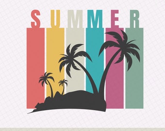 Estate in formato Svg, spiaggia in formato Svg, colorata estate in formato Svg, maglietta estiva in formato Svg 4, estate in formato Svg, vacanze in formato Svg, file tagliati estivi, Cricut, Png, alberi in formato Svg Png
