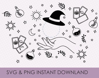 Basic Witch Svg png, Hocus Pocus Svg png, Halloween svg png, Halloween Hocus Pocus Starbucks Cup Svg, Witch Svg, Digital Download per Cricut