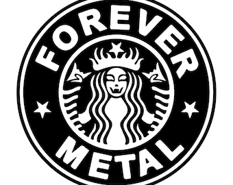 Starbucks Cup Forever Metal SVG PNG, Musica rock SVG, Starbucks Cup Rock And Roll Music SVG, Chitarra SVG, Segno della mano rock SVG, Heavy Metal SVG
