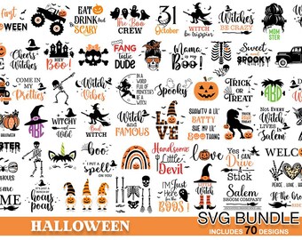 Pacchetto Png Svg di Halloween 70 Design!! Camicia di Halloween Svg, Halloween Svg Png Dxf Eps, Hocus Pocu Svg, Horror Svg, Il mio primo bambino di Halloween Svg