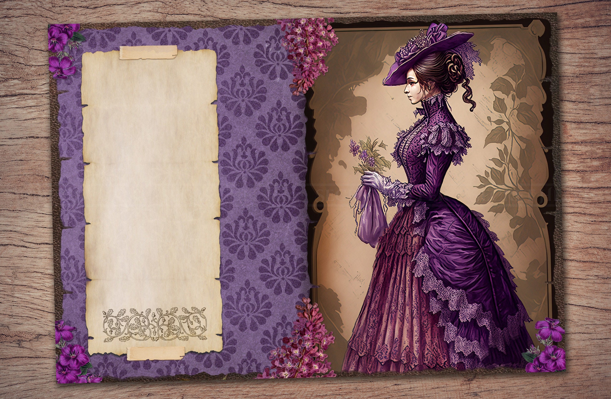 Victorian Junk Journal Kit (printable JPG Pages With Ephemera, Tags ...
