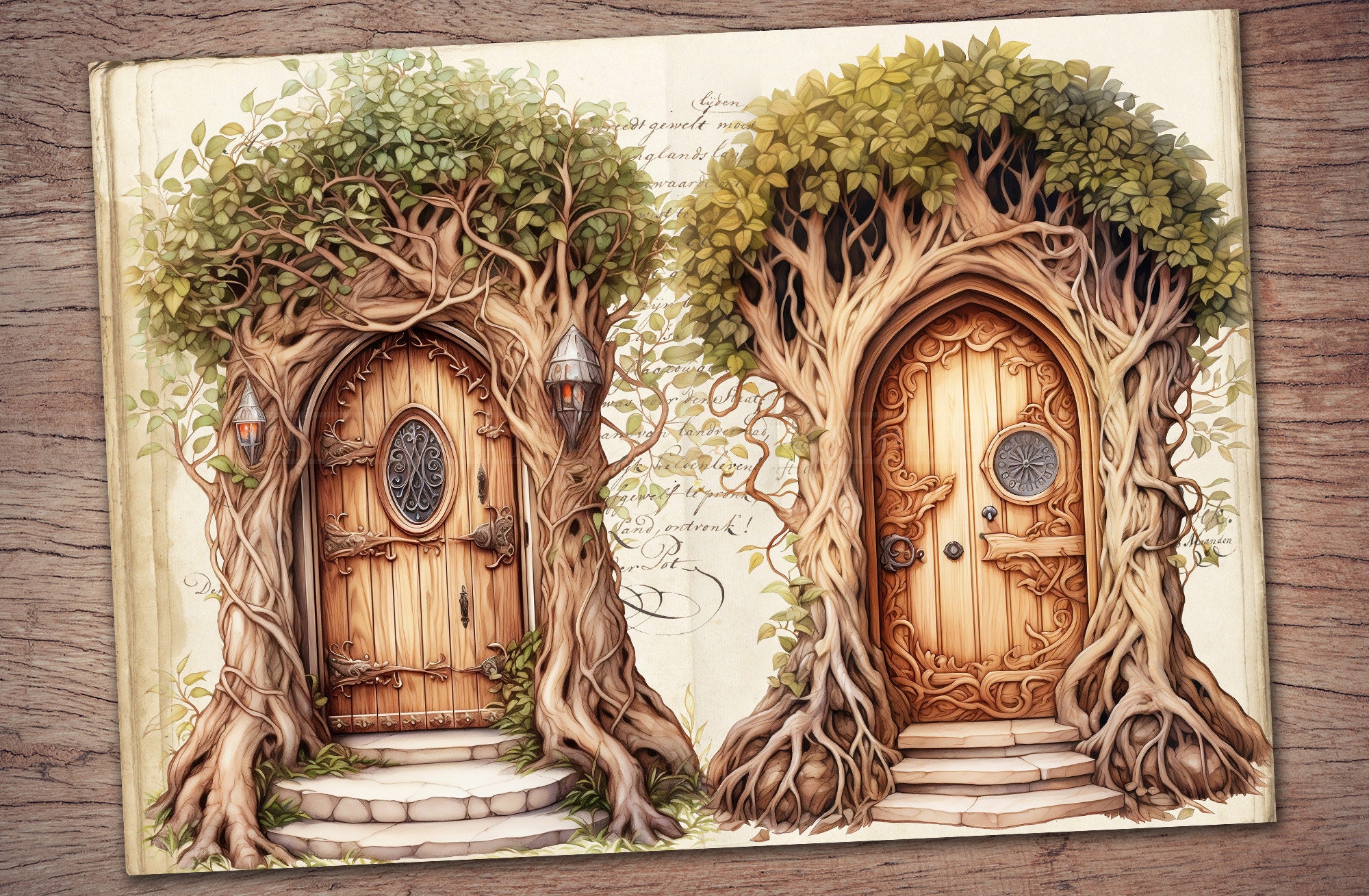 Secret Doors Junk Journal Kit: Printable Ephemera, Inside Pages, Fussy ...