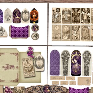 Fortune Teller Junk Journal Kit (printable JPG Pages With Ephemera ...