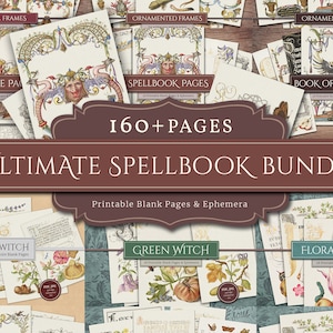 All the Spellbook Pages 160 Illustrated Pages in PDF JPG - Etsy