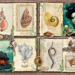 Sea Witch Junk Journal Kit (printable JPG Pages With Ephemera, Cover ...