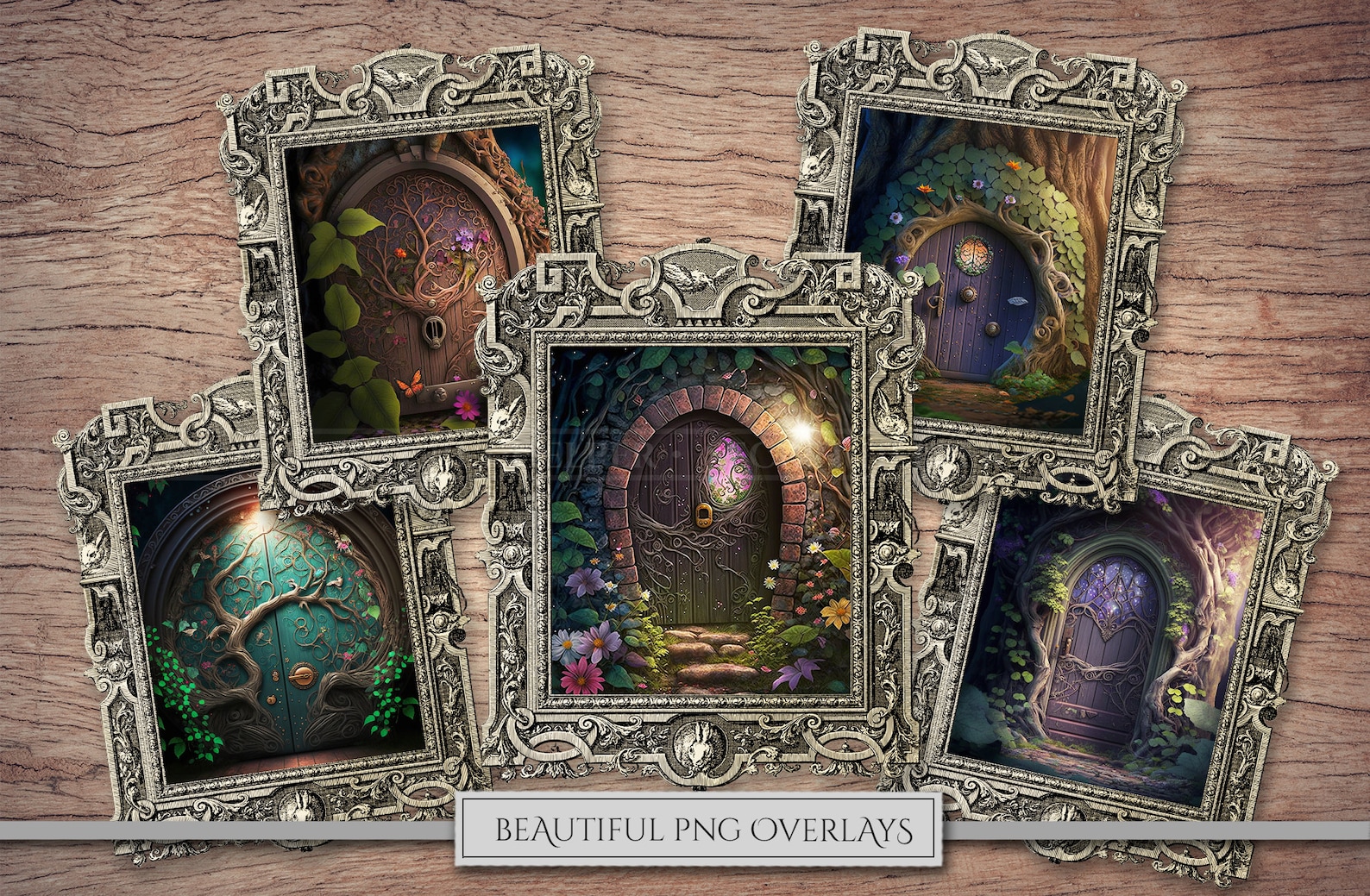 Printable Fairy Doors PNG &amp; PDF Collage Sheets Door - Etsy