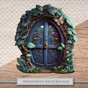 Printable Fairy Doors (PNG &amp; PDF Collage Sheets), Door Overlays, Old ...