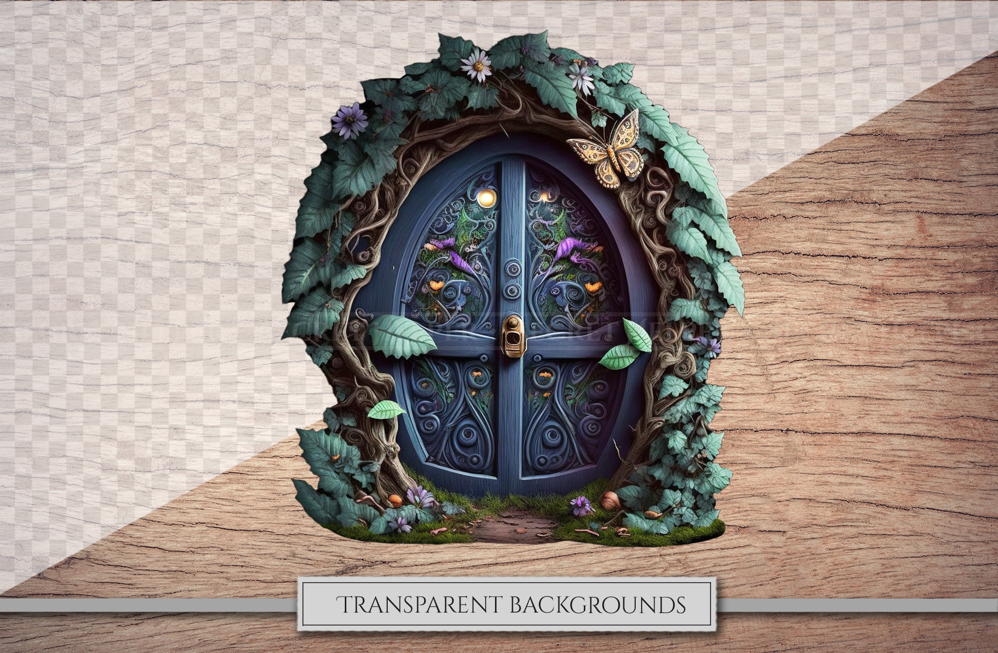 Printable Fairy Doors PNG &amp; PDF Collage Sheets Door - Etsy