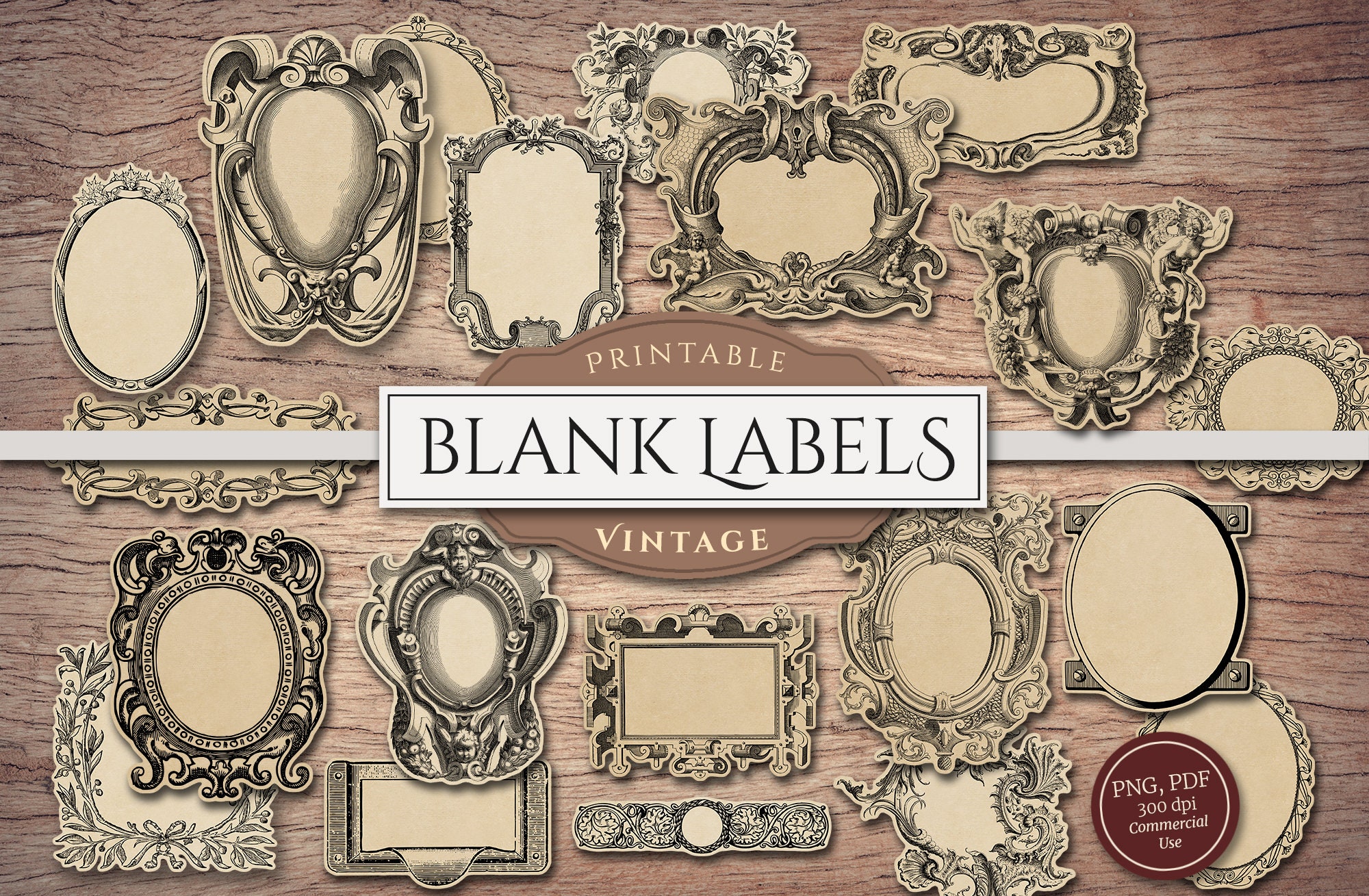 Classic Botanical Frame Quilt Label Large Personalized Quilting Tags on  Organic Cotton Custom Labels for Handmade Items 
