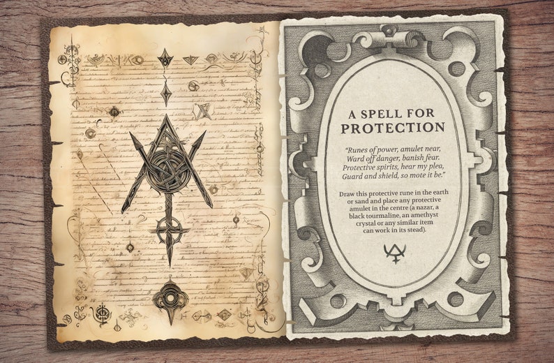 Grimoire Junk Journal Kit (printable JPG Pages With Ephemera), Spells ...